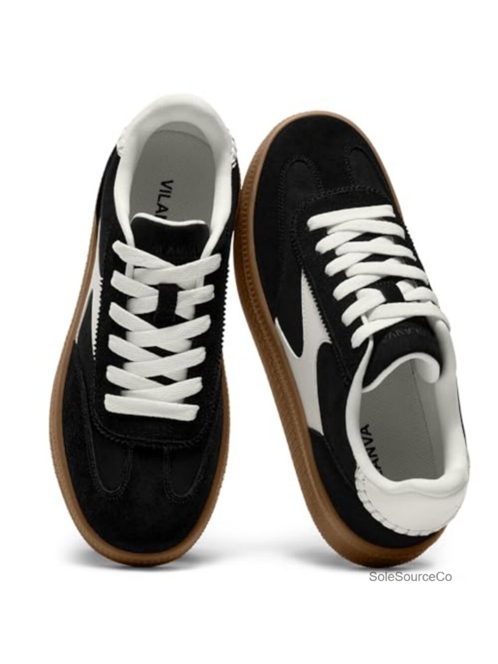 Genuine Suede Retro Sneakers Classic Gum Sole Lace-Up Casual Tennis Shoes